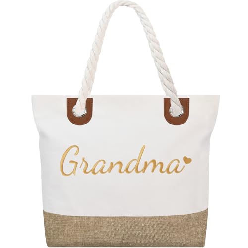 Image of GhvyenntteS Grandma Gifts from Granddaughter Grandson Grandchildren Grandkids, Grandma Birthday Gifts, Personalized Grandma Bag with Zipper