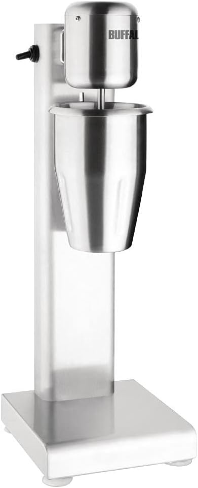 Buffalo Electric Milkshake Mixer - Stainless Steel, Low Noise Motor, Two Speeds, Mixing Cup Included CT938