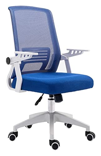 Chaise de bureau en maille bleue LiChA avec accoudoir pliant et support lombaire