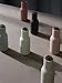 Salt Grinder and Pepper Grinder Set of 2, Black Pepper Grinder & Sea Salt Grinder Inverted Design, Salt Pepper Grinder Set, Tall Glass Bottle Grinder Set, Pepper Mill & Salt Mill (Walnut-Carbon Ash)