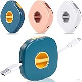 Ensemble de boîtiers de câbles: le paquet contient 3 gestions de câbles rétractables conçues en 3 couleurs différentes; Une quantité suffisante et des styles diversifiés peuvent facilement répondre à vos besoins d'utilisation quotidiens, et vous pouvez également partager ces organisateurs de cordon de chargeur de téléphone portable avec vos amis