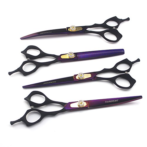 Ciseaux de toilettage violet 7.0 pouces de haute précision avec lames tranchantes - 11