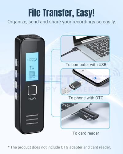 Image of SAFETYNET Voice Recorder Collection | USB, Pen, Keychain & Locket Style Recorders | 8GB-64GB | Compact & Portable Digital Audio Recorder (Model Number-12)