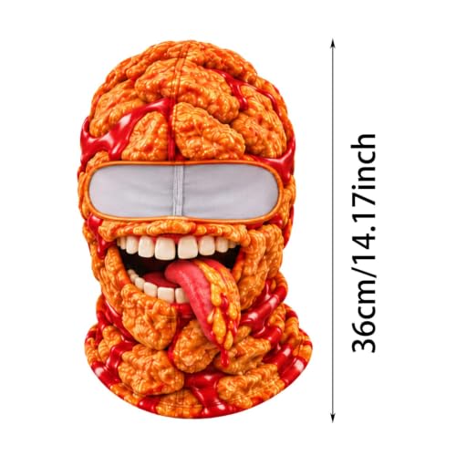 2D Funny Food Knit Balaclava for Adults, Warm Full-Face Ski Mask，#C - image 7