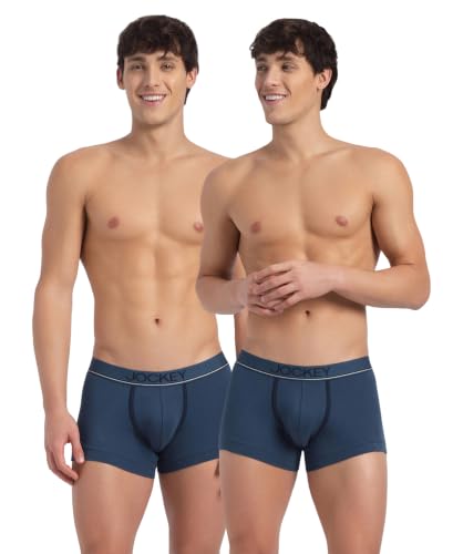 Image of Jockey 8015 Men Super Combed Cotton Solid Trunk (Pack of 2)