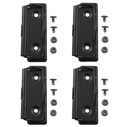 LQ Industrial 4 abrazaderas de papel de metal con remaches de 70 mm, tamaño A4, clip de menú, sujetapapeles, abrazadera de fijación de papel, menú, adecuado para escuelas, oficinas, cafeterías,