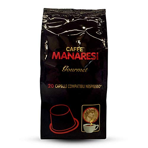 Il Caffè Manaresi Capsule Compatibili Nespresso, Espresso Italiano Tradizionale, 200 Capsule