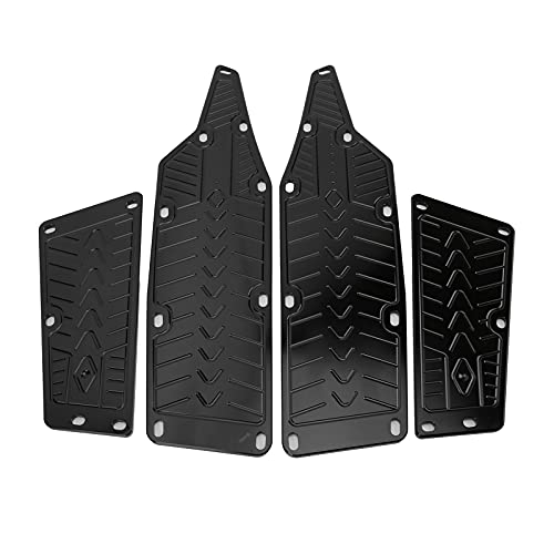 Non Slip Motorcycle Footrest Pedal, Replacement for KYMCO AK550 2017 2019, Black Metal Footboard with Anti Skid Surface, Durable