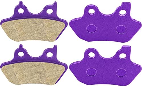 ECCPP FA400 Front and Rear Carbon Fiber Replacement Brake Pads Kits Fit for Dyna, for Fatboy, Heritage Softail, Night Train, Softail, Sportster