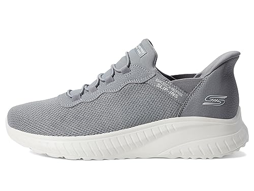 Skechers Herren Hands-Free Slip-In Bobs Squad Chaos Daily Hype Sneaker, Gray Knit, 49.5 EU – Ansicht 5