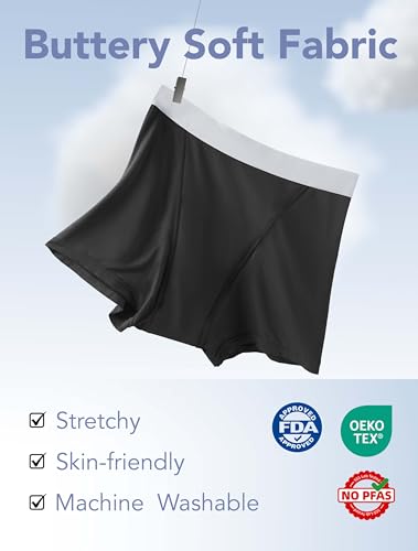Image of TIICHOO Period Underwear for Women Heavy Flow Leakproof Menstural Underwear Period Shorts 5 Pack