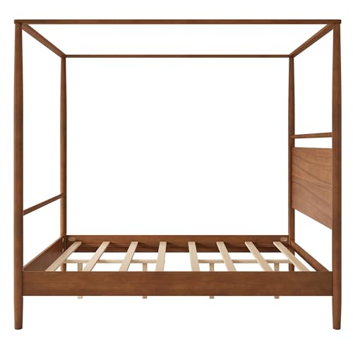 Softsea 45365 Queen Size Canopy Platform Bed, Solid Wood Canopy Bed Frame 4 Posters Canopy Bed thumb #4