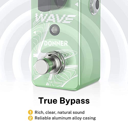 Donner Wave Delay Pedal for Electric Guitar, Digital & Analog Warm Delay 2 Modes Guitar Effect Pedal for Pedalboards True Bypass - image 5