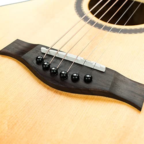 Image of Vault EA40-CE 41 inch Premium Solid Spruce-Top Cutaway Electro Acoustic Guitar - Natural
