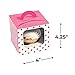 Fun Express Elegant Cupcake Boxes with Handle and Polka Dot Design-Ideal for Weddings, White & Pink