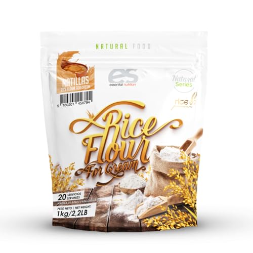 Harina de Arroz ESSENTIAL NUTRITION | 1 Kg 100% Natural Rice Flour | Natillas