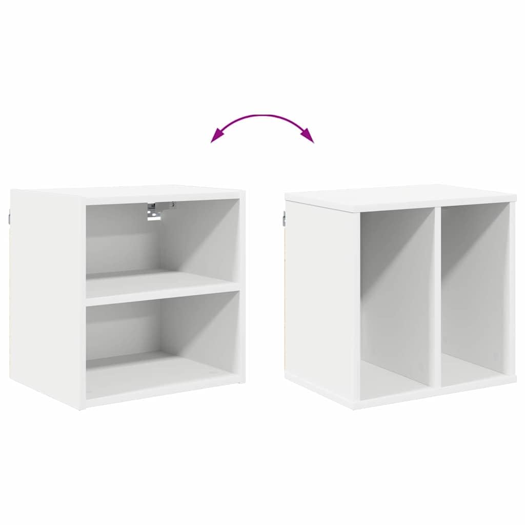 Hängeschrank Weiß aus Holzwerkstoff 40 x 29,5 x 40 cm mit viel Stauraum für Küche, moderner Wandschrank ideal als Vorratsschrank, Organizer für Geschirr, Teller, Tasse und Besteck