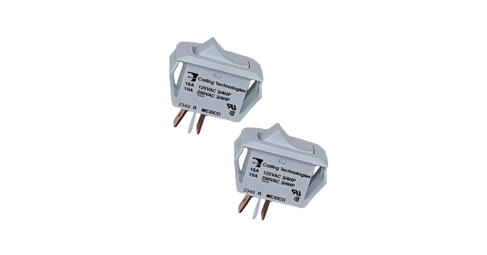 Amazon.com: Carling Curvette White Rocker Switch | SPST ON