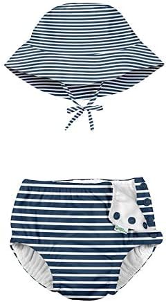i play. by green sprouts Snap Reusable Swimsuit Diaper and Flap Sun Protection Hat