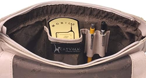 Catwalk Collection Handbags - Distressed Leather Cross Body Bag For Women - Medium Messenger Bag - A5 Size Organiser Work Bag - SABINE M