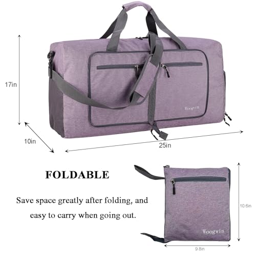 Image of Woogwin Travel Duffel Bag Large Foldable Waterproof Overnight Bag for Beach Swim Bags Pool Sports Gym