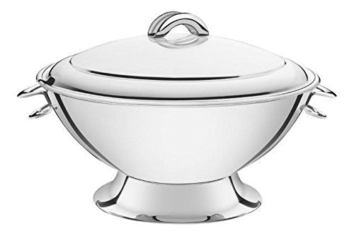 Sopeira com Tampa Aço Inox Tramontina Service Prata