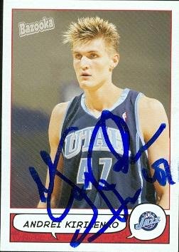 Andrei Kirilenko autographed Basketball Card (Utah Jazz) 2005