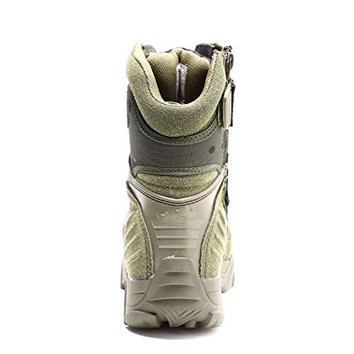 Men's Tactical Boots，High-Tops Special Training Army Shoes Outdoor Climbing Hiking Combat Boots,Green- 46/UK 11.5/US 124
