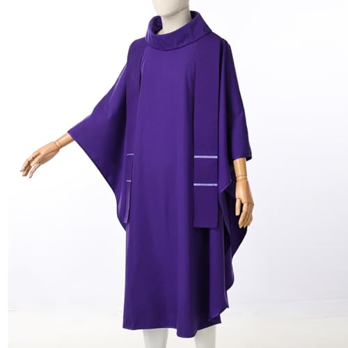 Chasuble solide BLESSUME vêtement de messe léger et infroissable - 4