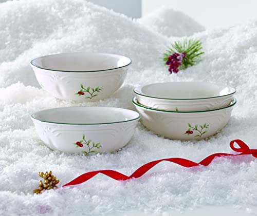 Image of Pfaltzgraff Winterberry Set of 4 Soup Cereal Bowls, 12 Ounce