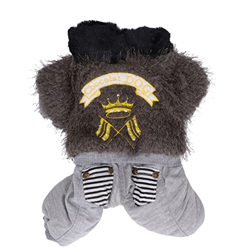 BAOFUYA Warme Haustier-Hundemäntel, Exquisite Winter-Hundejacke im klassischen Stil mit Beinen, Welpen-Winterkleidung für kleine Haustiere S Cover