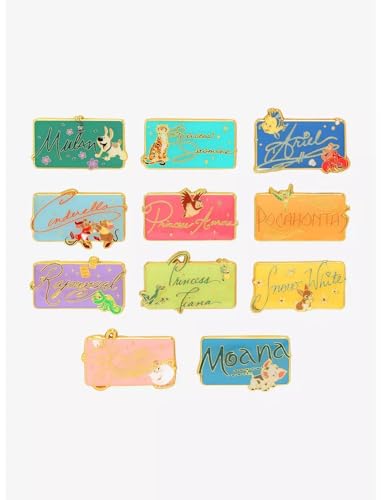 Loungefly - Disney Princess - Ariel - Signature Licence Plate - Enamel Pin - 1 Of 6 To Collect - Styles Vary - Disney Princesses - Blind Box Spille Smaltate - Spilla da Collezione Carina & Borse