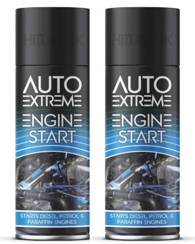 2 x Quick Engine Start Spray 250ml Petrol & Diesel Easy Start for Cars Vans Trucks Lawnmowers Tractors Cold Start Aid