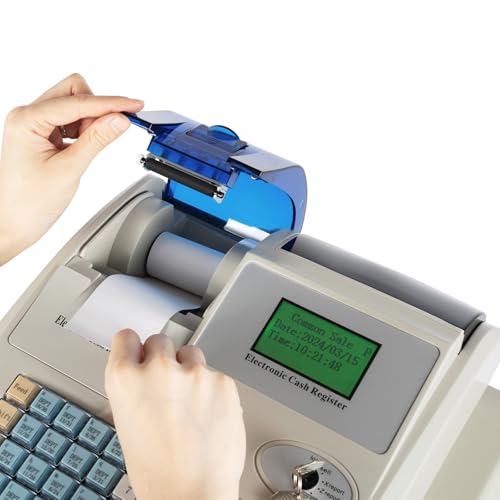 Image of Cash Register with Dual Display, Thermal Printing POS System for Retail Store, 1000 PLU Lookups 200 Dept 50 Clerks, Reporting Function Cash & Coin Drawer, Removable Slot & Anti-Slip Feet (B0GC412D62)