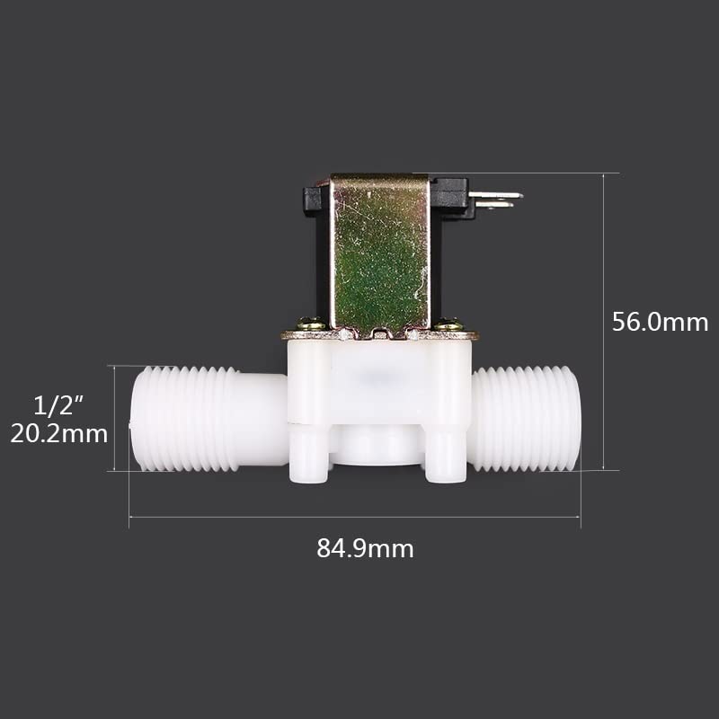 Électrovanne en plastique 220V distributeur de machine à laver vanne 1/2 eau - 2