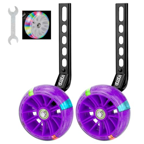 Ruedas de entrenamiento para bicicleta infantil de 12 a 20 pulgadas color morado