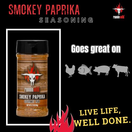 Image of Smokey Paprika Seasoning | Smoked Paprika balanced out with brown sugar, spices, and a hint of natural smoke flavor | Runnin' Wild Foods, 5.7 ounces