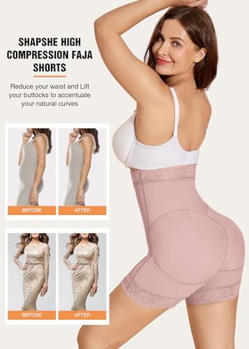 Image of SHAPSHE Shapewear for Women Tummy Control Shorts Body Shaper High Waist Butt Lifter Panties Compression Underwear for Dresse