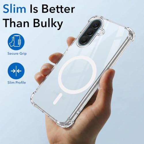 Image of Jkobi Shockproof Crystal-Clear Back Cover for Samsung Galaxy A57 5G (Magsafe Wireless Support | Drop & Camera Protection | Hard Polycarbonate)