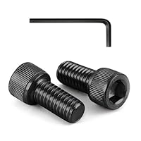 ORTAVA 20 Stück M6 x 16 Schrauben, Zylinderschrauben, Zylinderkopfschrauben DIN 912 / ISO 4762, Innensechskant, Schwarzes Oxid, Vollgewinde Legierter Stahl mit Innensechskantschlussel