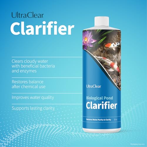 Image of Pond Clarifier for Outdoor Ponds - Treats up to 80,000 Gallons - Concentrated Live Beneficial Bacteria - - Clears Cloudy Pond Water - Safe for Fish, Plants, Pets and People
