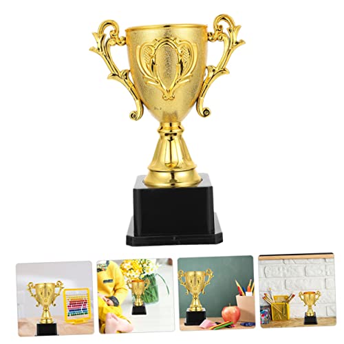 LIOOBO 5 Peças Brinquedo Infantil Playset Troféu De Beisebol Troféus De Plástico Dourado Brinquedos