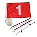 YOOJIA 180cm Golf Course Flagstick Complete Hole Cup Set Practice Green Essential Red One Size