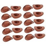 WESIEVYA 30個迷你牛仔帽 脆い おしゃれな人形用装飾帽子 カーニバルやパーティーになかわいいミニチュアキャップ