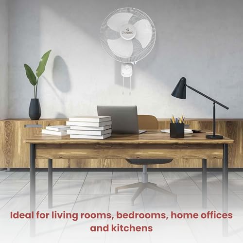 Image of Zanibo Table Fan 400 MM | Table fans for Home & Office | Aerodynamically Balanced Blades| Aluminum Motor | 2100 RPM High Air Delivery | 3-Speed Control |1-Yr Warranty (ZWF 1600)
