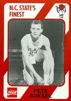 Sports Memorabilia Pete Auksel Basketball Card (N.C. North Carolina State) 1989 Collegiate Collection No.4