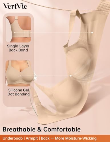 Image of Vertvie Jelly Bras for Women No Underwire Minimizer Support