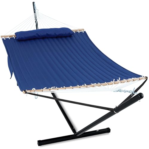 Image of GAFETE 2 Person Hammock with Stand for Outside, Heavy Duty Steel Stand