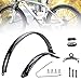 Bike Front and Rear Fenders for 26 Inch Wheels - Easy Installation, Black Brace