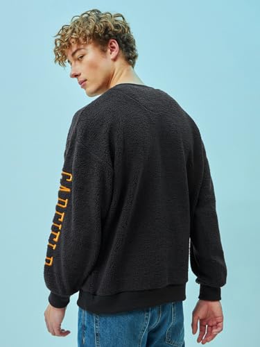 Image of Bewakoof X Garfield Men's Fluff Oversized Fit Sweatshirt | Sweatshirt for Man Winter Wear